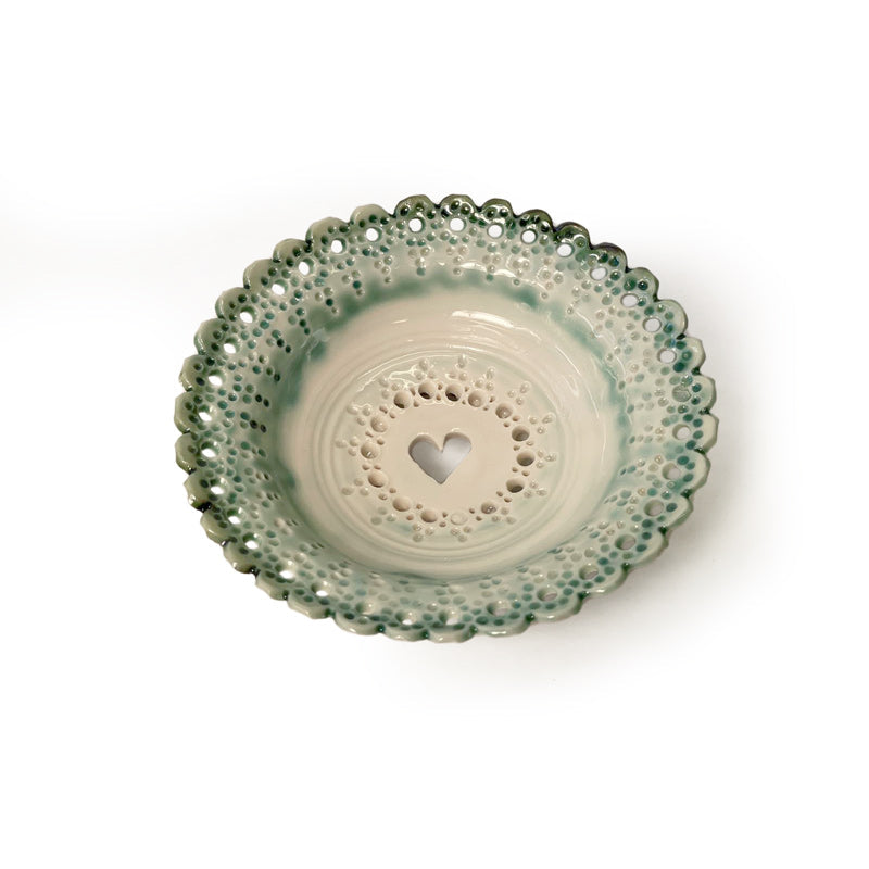 Saippua-alusta pitsikeramiikkaa, pieni - useita värejä Saippuakupit Savipaja Tuliaistupa Turkoosinvihreä 
