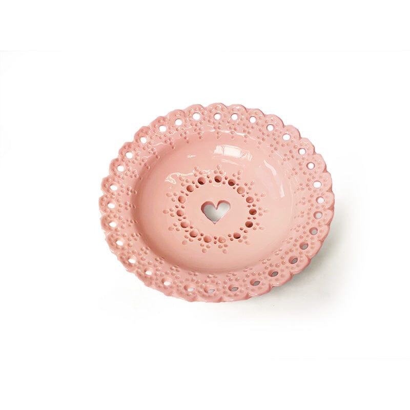 Saippua-alusta pitsikeramiikkaa, pieni - useita värejä Saippuakupit Savipaja Tuliaistupa Vanha Roosa 