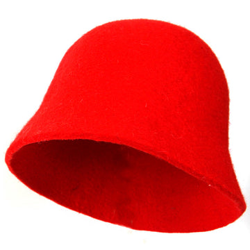 Saunahattu punainen one size Hatut Huopatehdasjalho 
