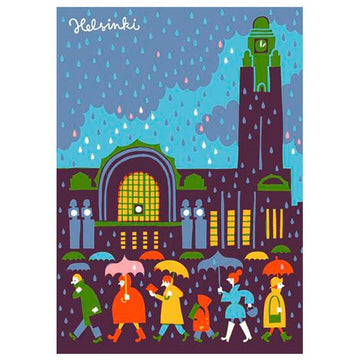 Steissi sateessa postikortti Postikortit Kehvola Design 