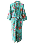 Teal Exotic naisten kimono aamutakki Puuvillavaatteet Powell Craft 
