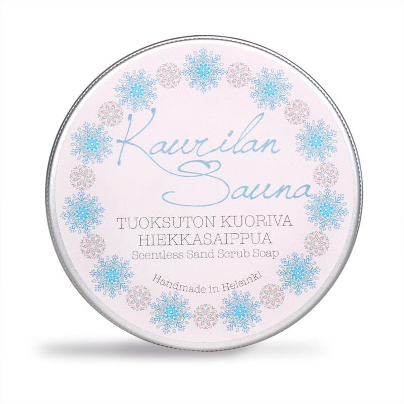 Tuoksuton Kuoriva Hiekkasaippua 110 g METALLI- TAI PAHVIRASIASSA - OUTLET Kosmetiikka Kaurilan Sauna 